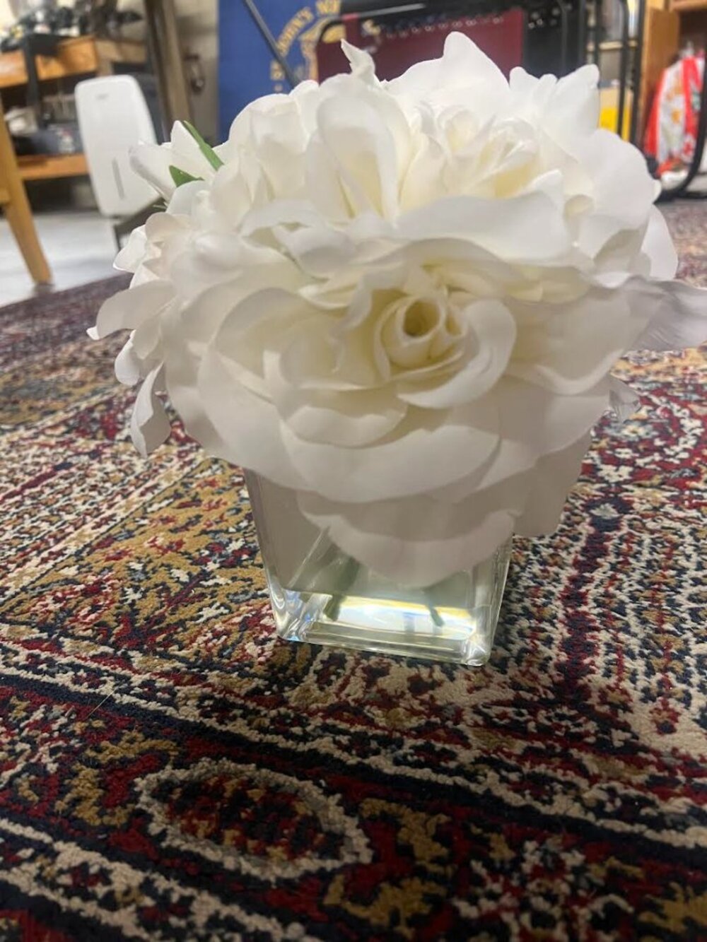 Decorative Vase and Faux Flowers